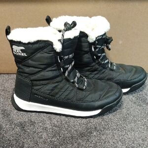 Sorel Black and White Winter Boots